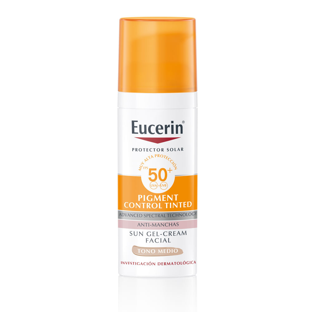 [EKO-BP-5959] Protector Solar Facial Eucerin Sun Control Piel Manchada - Pigmentada Con Color Medio Fps 50+ 50Ml
