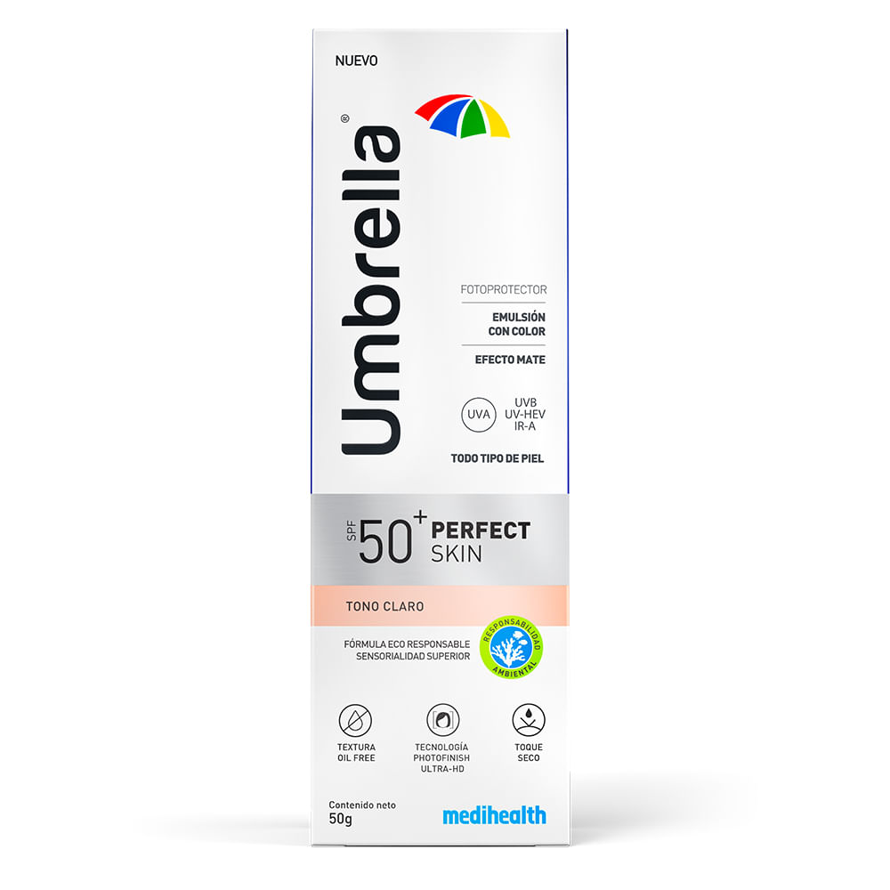 [EKO-BP-736] Umbrella Perfect Skin Protector Solar Tono Claro SPF 50+